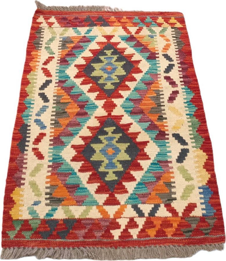 Tapijt Rug Kilim Handgemaakte Kelim Authentiek Cadeau Speciaal Cadeau Uniek Cadeau Speciaal Present Handgemaakt Vloerkleed Afmetingen: 97 cm x 60 cm