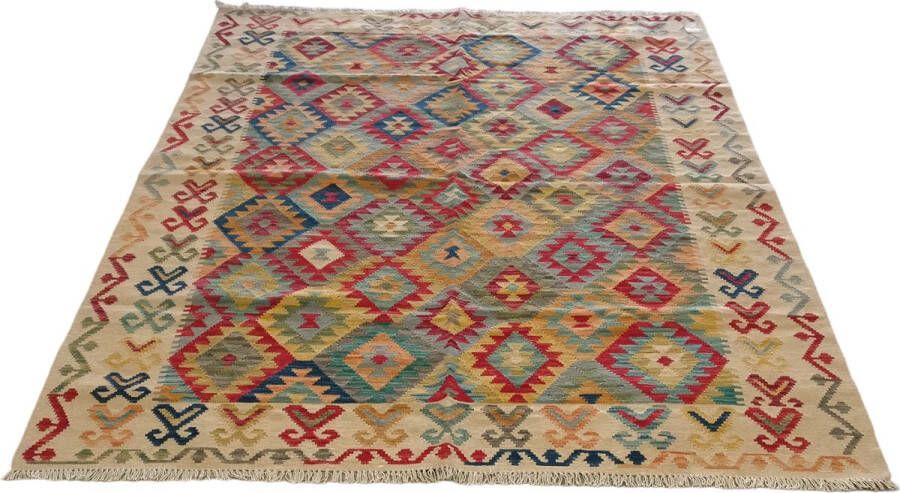 Lexorion Tapijt Rug Kilim Handgemaakte Kelim Authentiek Cadeau Speciaal Cadeau Uniek Cadeau Speciaal Present Handgemaakt Vloerkleed Afmetingen: 235 cm x 171 cm