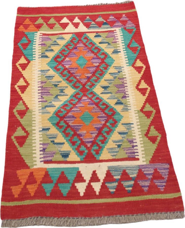 Tapijt Rug Kilim Handgemaakte Kelim Authentiek Cadeau Speciaal Cadeau Uniek Cadeau Speciaal Present Handgemaakt Vloerkleed Afmetingen: 97 cm x 60 cm