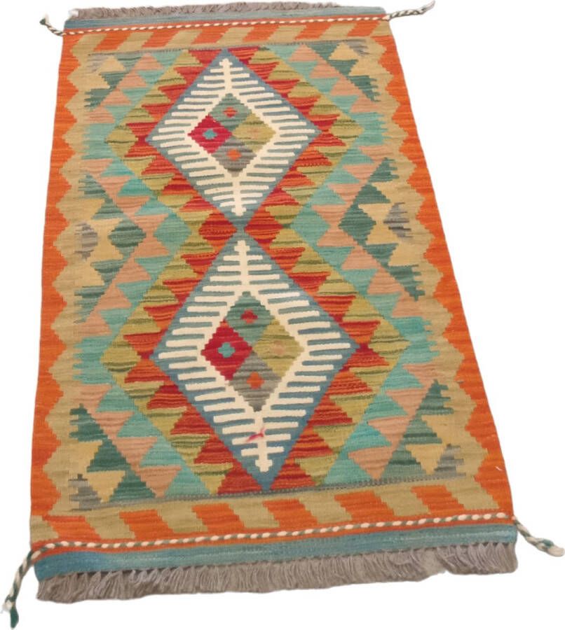 Tapijt Rug Kilim Handgemaakte Kelim Authentiek Cadeau Speciaal Cadeau Uniek Cadeau Speciaal Present Handgemaakt Vloerkleed Afmetingen: 97 cm x 60 cm