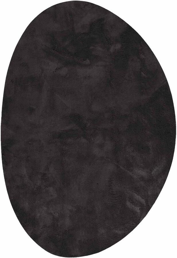 VidaXL Vloerkleden Zwart 100% Polyester 140 x 200 cm Vloerkleden Ovaal - Foto 3