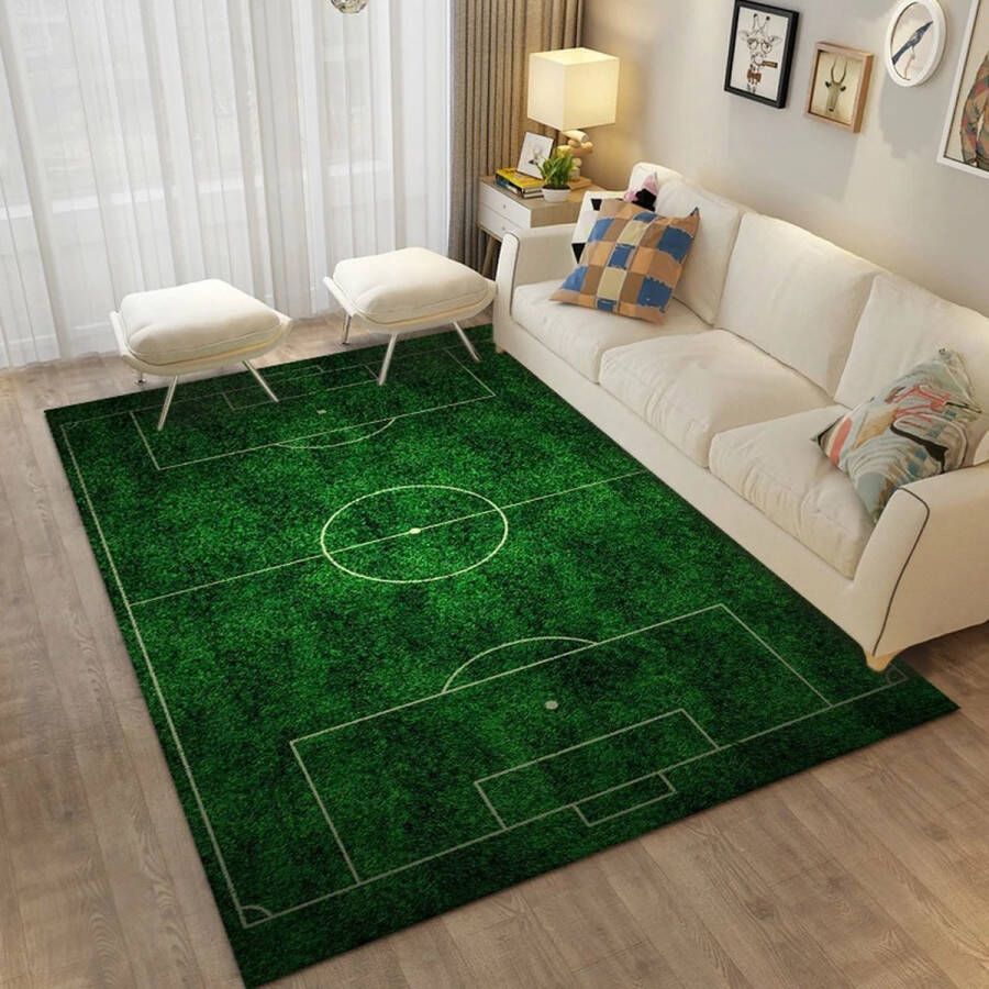 Tapijt voetbal tapijt Voetbal tapijt kinderen Tapijt kinderen Tapijt slaaplkamer Kindertapijt 120x160cm