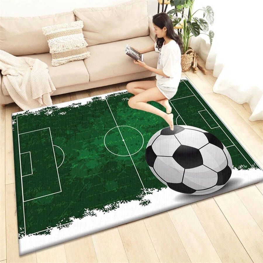 Tapijt voetbal tapijt Voetbal tapijt kinderen Tapijt kinderen Tapijt slaaplkamer Kindertapijt 120x160cm
