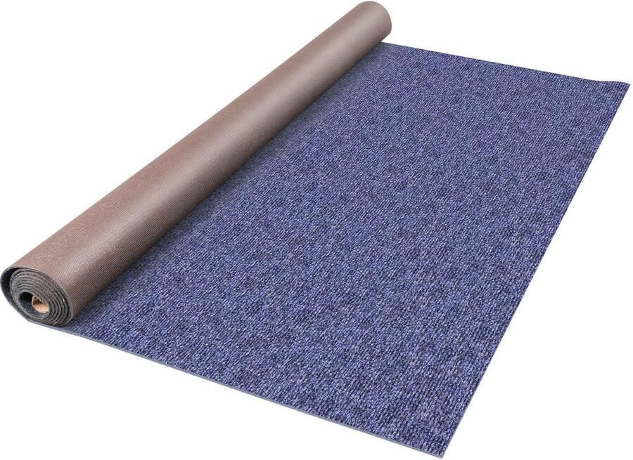 Tapijt voor Binnen en Buiten 1 8 x 11 m Waterdicht Antislip voor Terras Veranda Garage Keuken (Blauw)