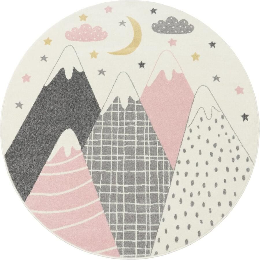 Tapijt voor kinderen dromerige nachthemelthema zachte en duurzame korte stapel Speelkamer en kinderdagverblijf