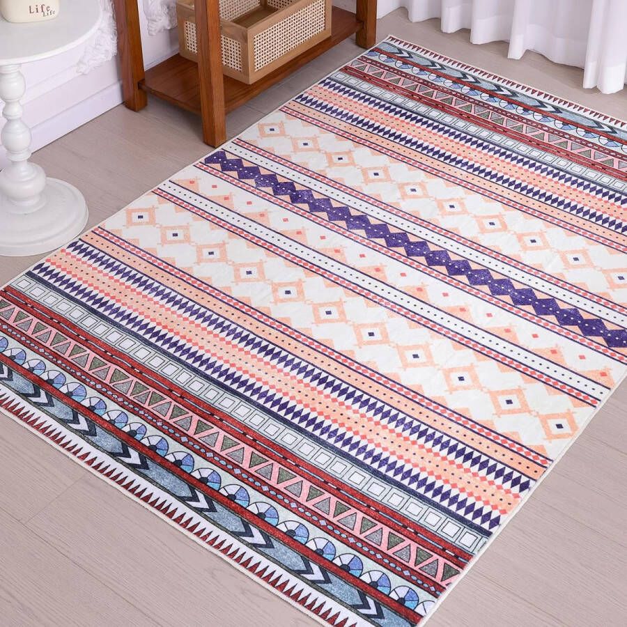 Tapijt voor slaapkamer 120 x 170 cm tapijt voor woonkamer zacht en comfortabel duurzaam niet-kromtrekkend tapijt wasbaar laagpolig tapijt voor slaapkamer deurkozijn werkkamer