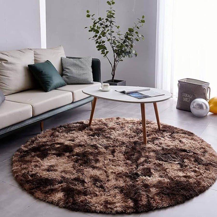Tapijt voor woonkamer Eenkleurig Wasbaar Zacht Vloerkleed voor binnen 100 cm Rund