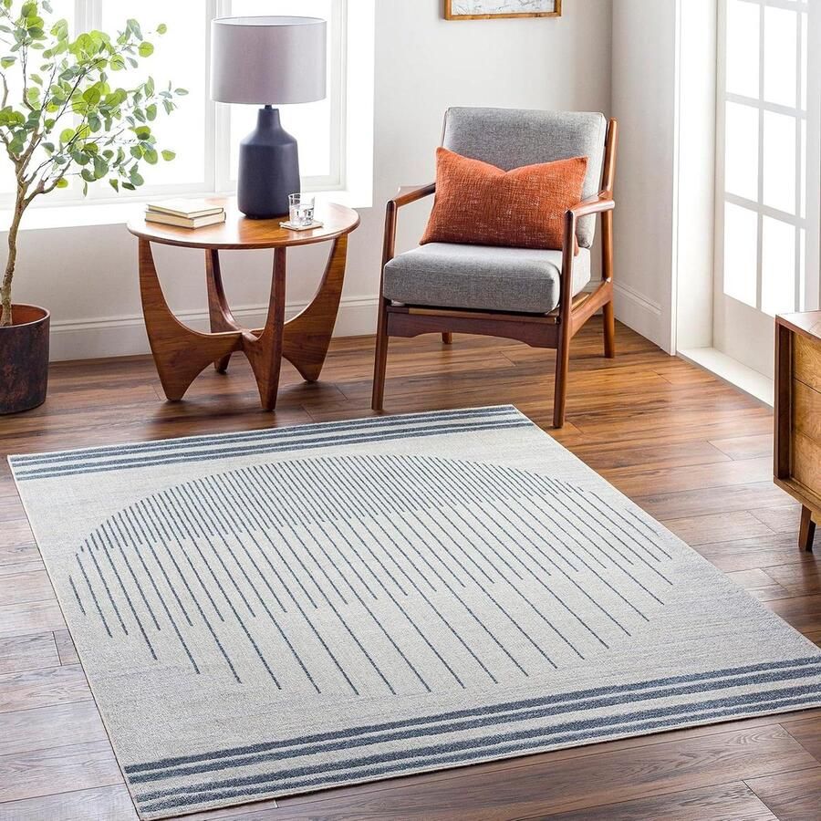 Tapijt voor woonkamer eetkamer slaapkamer keuken machinewasbaar tapijt korte pool vintage etnisch bohemian chic oosters geometrisch tapijt 160 x 213 cm crème grijs blauw Bratislava