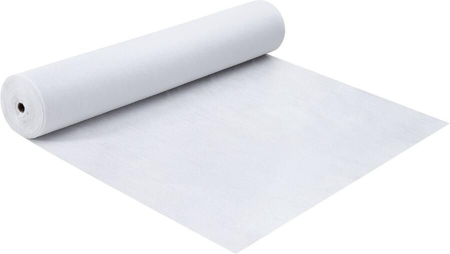 Tapijtbeschermingsfolie 39 X 100' Vezelstofbeschermer Gemakkelijk Te Snijden Matbeschermingsrol voor Bouw en Renovatie Wit