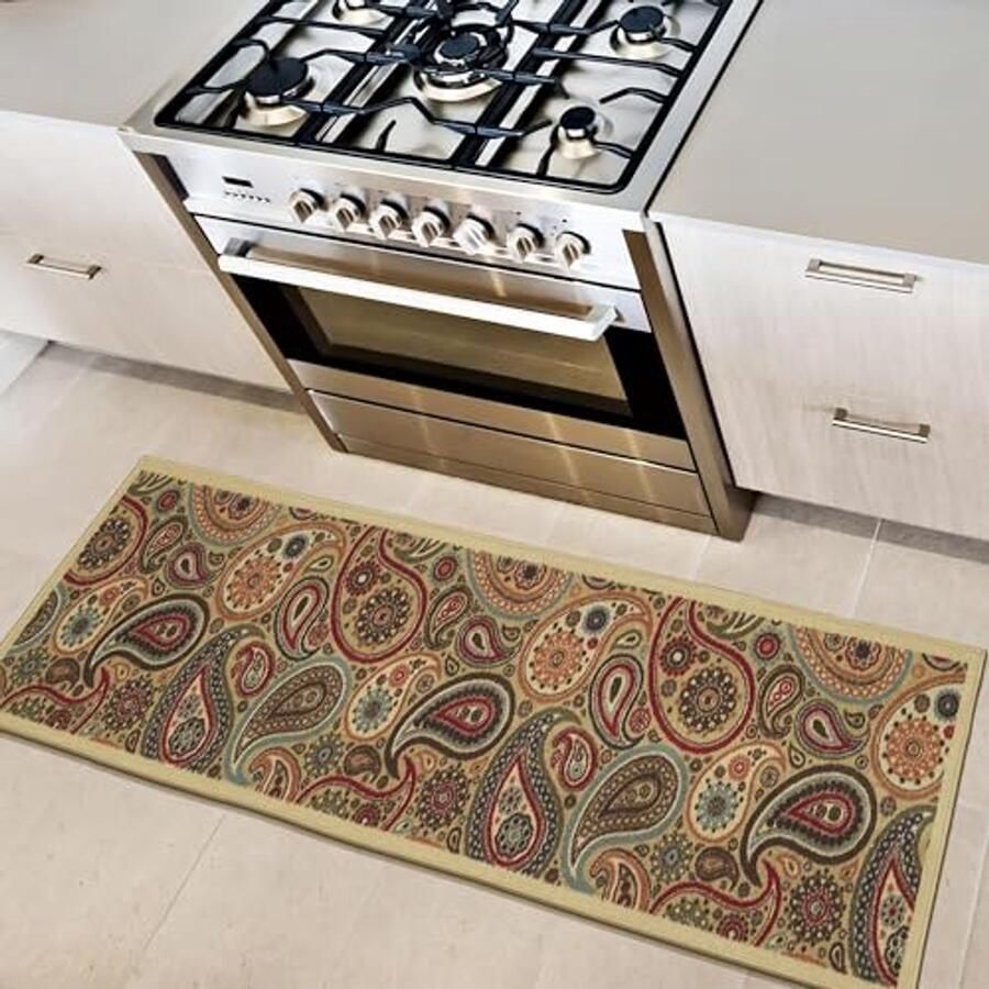 Tapijtloper Kasmier Patroon 50 cm x 150 cm Beige