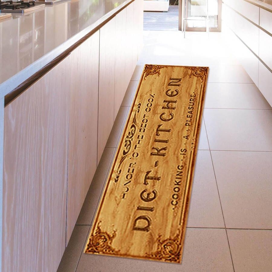 Tapijtloper keukentapijt keukenloper wasbaar antislip lange vloermat voor hal of gang koffie 40 x 120 cm