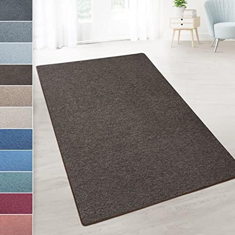 Tapijtloper Londen Donkerbruin Voor Woonkamer Hal en Keuken Platte Lussenpool per Meter