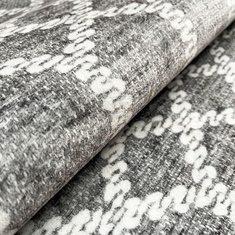 Tapijtloper voor gangen antislip wasbare loper hal lange zachte keukenloper grijs hal tapijt voor slaapkamer hal woonkamer keuken (boho-grijs 60 x 180 cm)