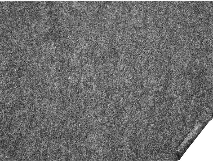 Tapijtonderlegger 274x366 cm 1 2 cm dik Grijs Polyester Antislip Ondergrond Ademend Materiaal Voor Alle Vloertypes
