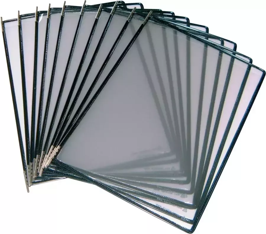 TARIFOLD 10 LOSSE SYSTEEMTASSEN PVC ZWART 114007