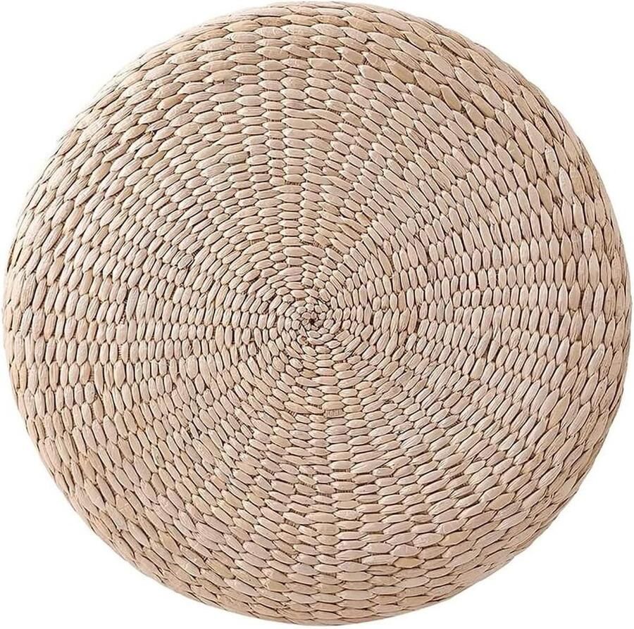 Senza Marchio Tatami zitkussen 40 cm rond poef kussen vloer stro meditatie yogamat Zacht en comfortabel floor pillow