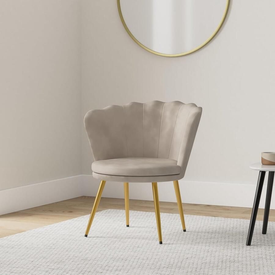 Taupe Kuipstoel Elegant Accentstoel voor Woonruimte en Slaapkamer