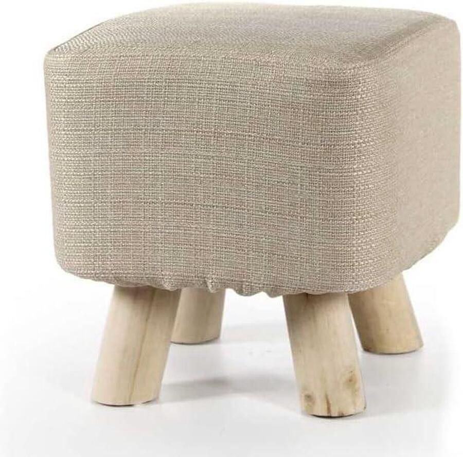 Taupe SRL POUF HEZ afbeelding 28 x 27 cm comfortabel en stijlvol