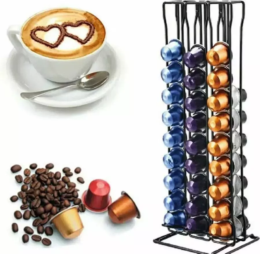 TDR Capsule houder Staand Geschikt voor Nespresso en compatible Capsules Geschikt voor 60 Capsules