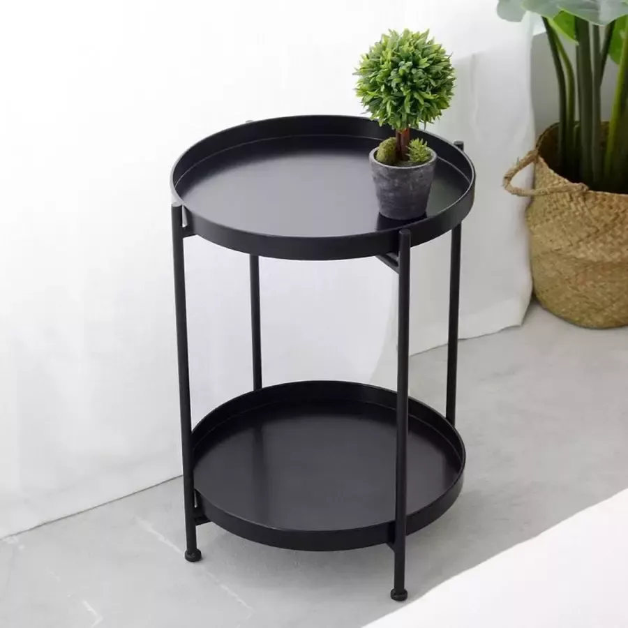 TDR Nordic simple dubbellaagse kleine salontafel zwart