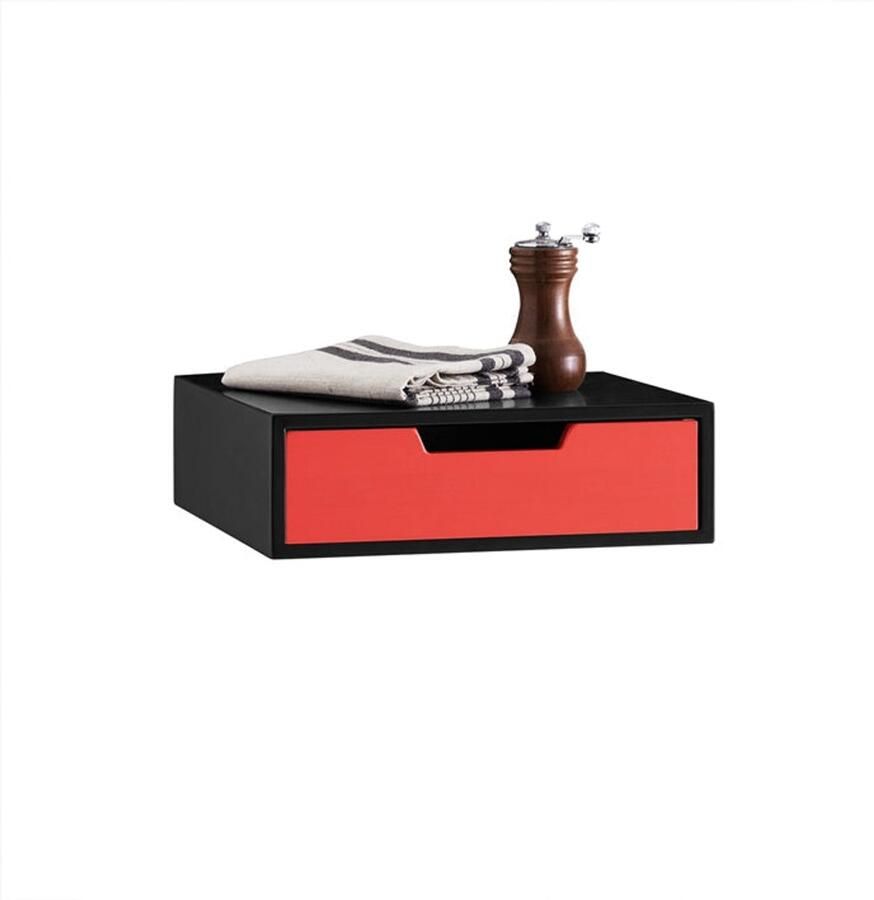 Tea & Coffee Organizer Lade Capsuledispenser Robuust en duurzaam 30x9x31cm Vintage Style MDF & Bamboo