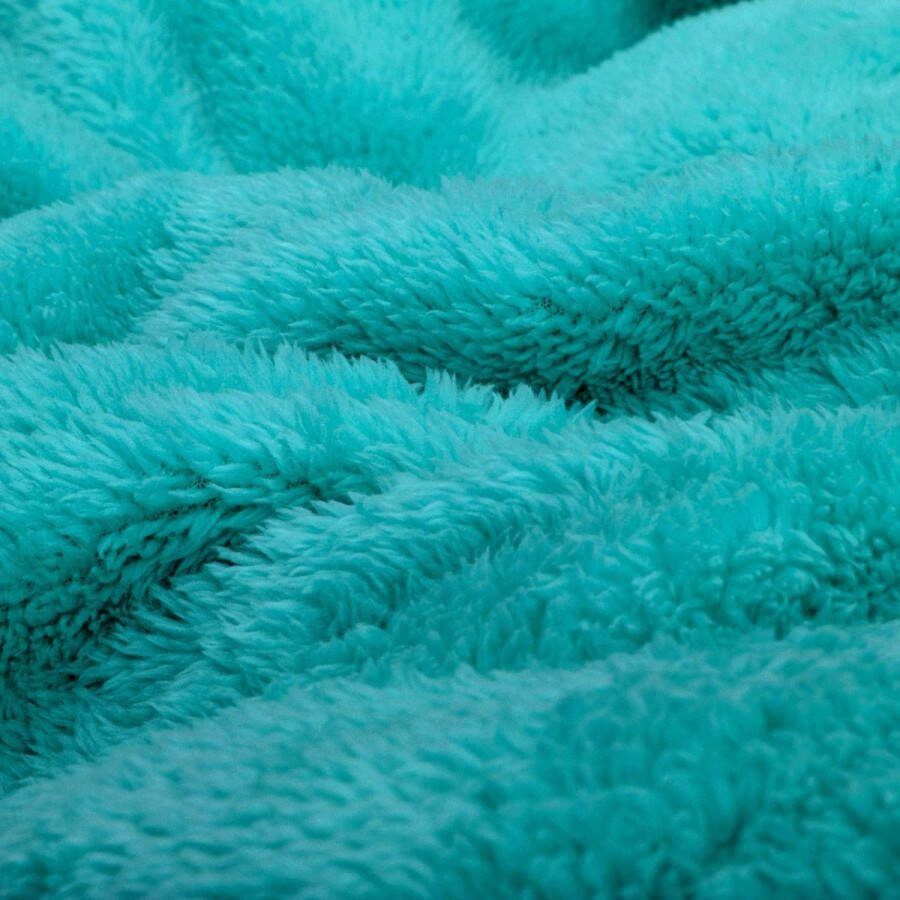 Teal Fleecedeken Speciale Editie Deken Luxe Sherpa Warm Fleece gooien TV-Deken voor bank Knuffeldeken 127 x 178cm