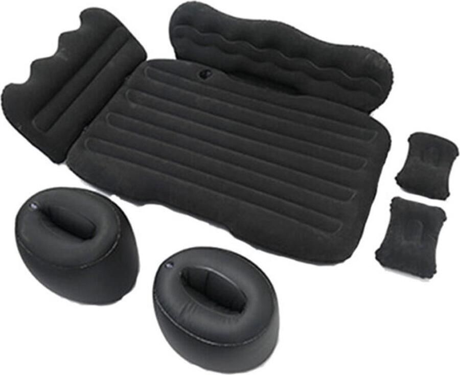 Techsuit Inflatable Air Mattress (CO-I1) for Car Traveling with Pillows for Car Backseat 130 x 85cm Black Gray