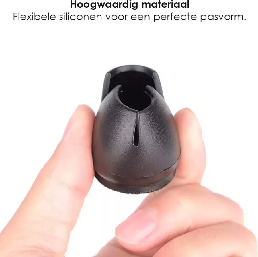 TechTy Stoelpoot beschermers Dopjes viltjes Anti-kras vloerbescherming vilt Zwart 16 stuks 26-29mm - Foto 2