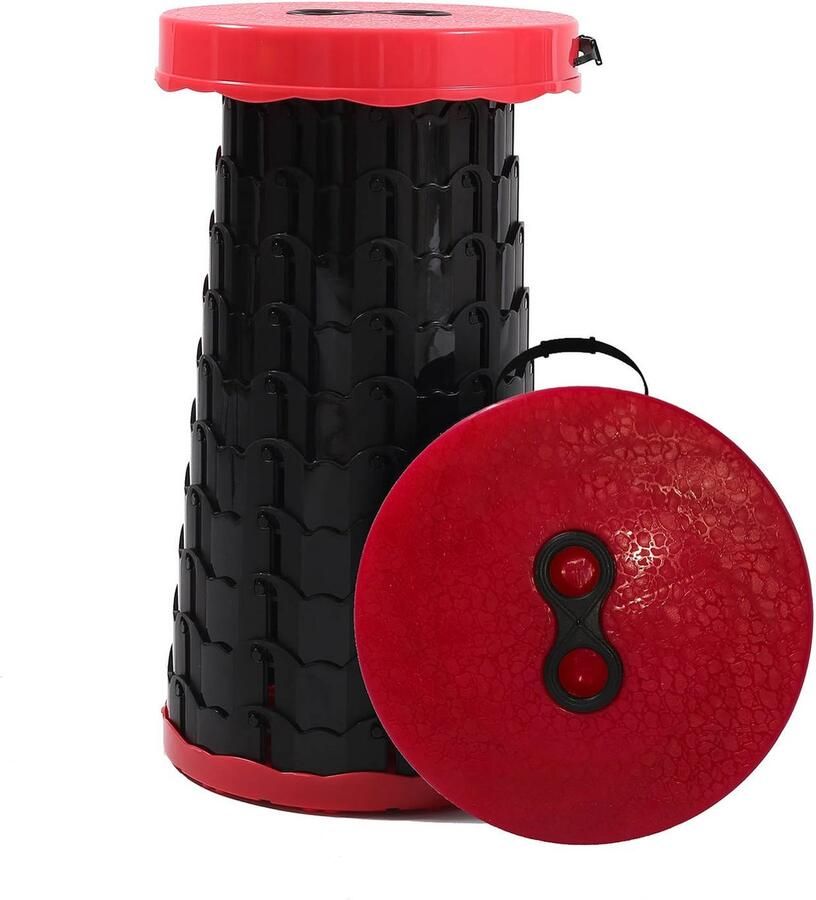 Telescoop kruk Draagbaar Inklapbaar Outdoor Festival Camping Stoel Kruk Verstelbaar Opvouwbaar Anti-slip Multifunctioneel Wachtrij luchthaven visstoel vakantie makkelijk mee te nemen backpacken reizen treinkruk