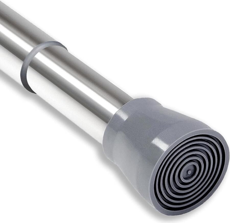 Telescoopstang voor kledingkasten en ramen Ø 19 22 mm 110-200 cm licht zilver