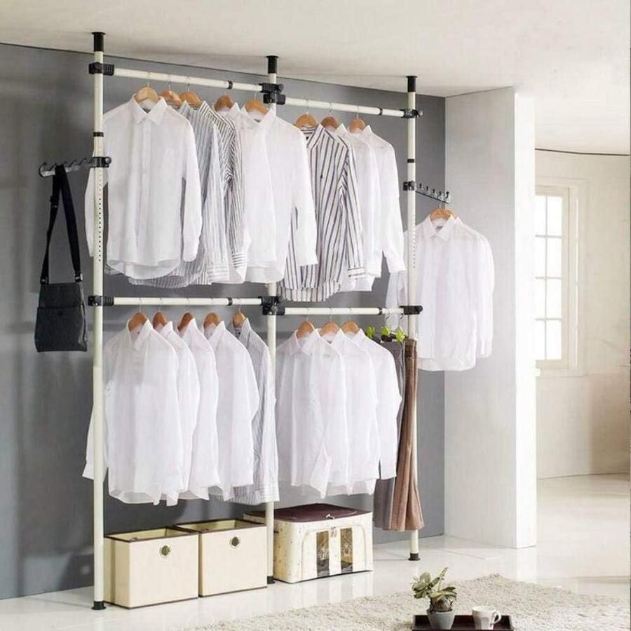 Telescoopstang voor kledingstandaard Hoogte en breedte verstelbaar 60 kg Souong