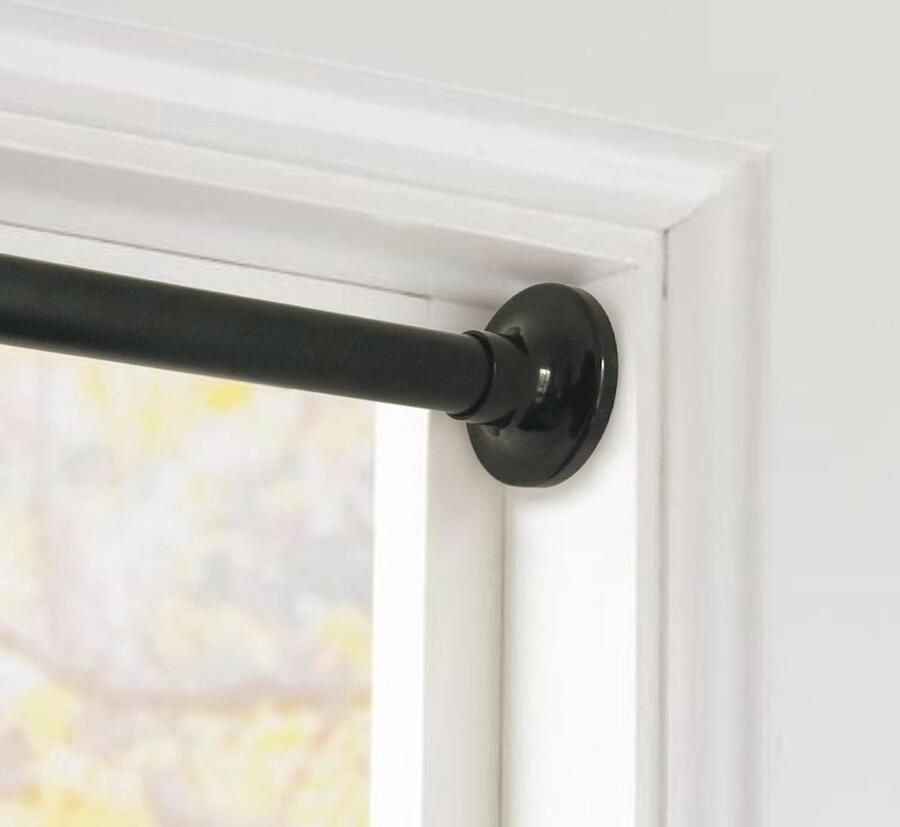 Telescoopstang zonder boren gordijnroede voor klemspanning gordijnroede voor douche voor badkamer raam kledingkast wit 110-165CM 32mm