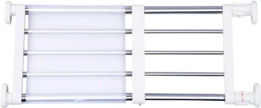 Telescopisch Garderobesysteem Uitschuifbare Kast Plank zonder Boren Verstelbaar Opbergrek Separator DIY Organizer Rod voor Keuken Slaapkamer Badkamer Lengte 40-60 cm