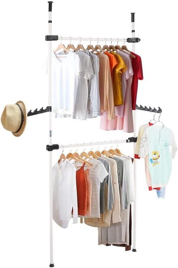 Telescopische Kledingrek voor Slaapkamers en Woonkamers Verstelbaar en Multifunctioneel