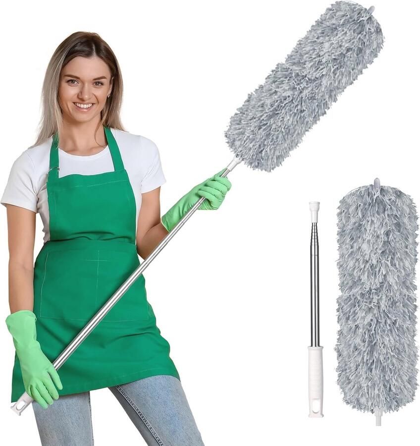 Telescopische Microvezel Plumeau voor Stof en Spinsewebben Uittrekbaar tot 242 cm