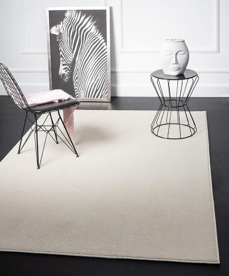 Teppich Emma Vloerkleed woonkamer laagpolig 80 x 150 cm crème Mia's Mats vloerkleed