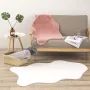 Teppich Wölkchen Pluizig vloerkleed van imitatiebont imitatie Woonkamer Decoratie Wasbaar bontdeken als bedmat stoelkussen wit 80 x 120 cm - Thumbnail 2