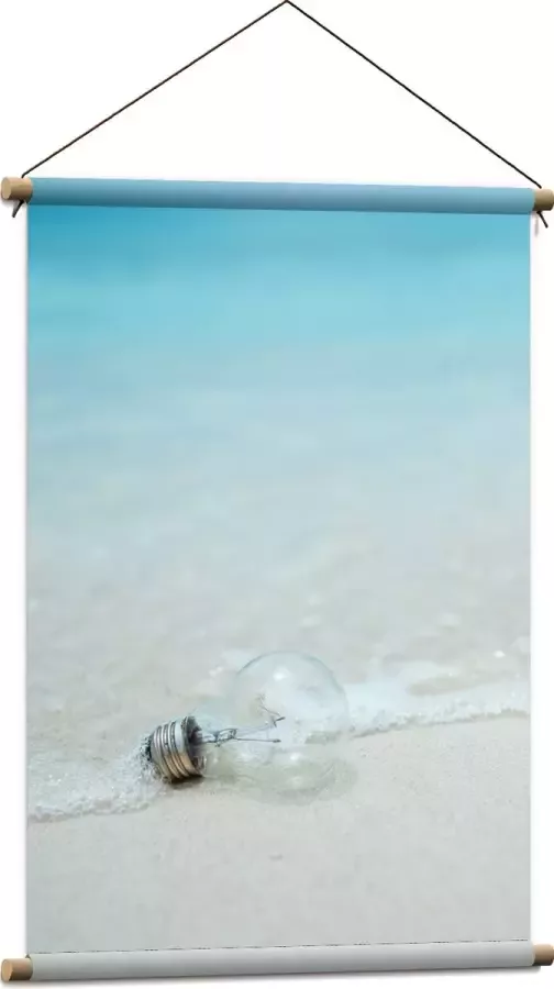 Textielposter Lamp op het Strand 60x90 cm Foto op Textiel