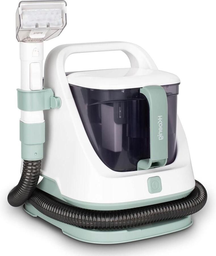 Textile Cleaner with Removable Clean and Dirty Water Tanks Strong Suction 650W White and Green Suitable for Mattresses Carpets Sofas meubelreiniger
