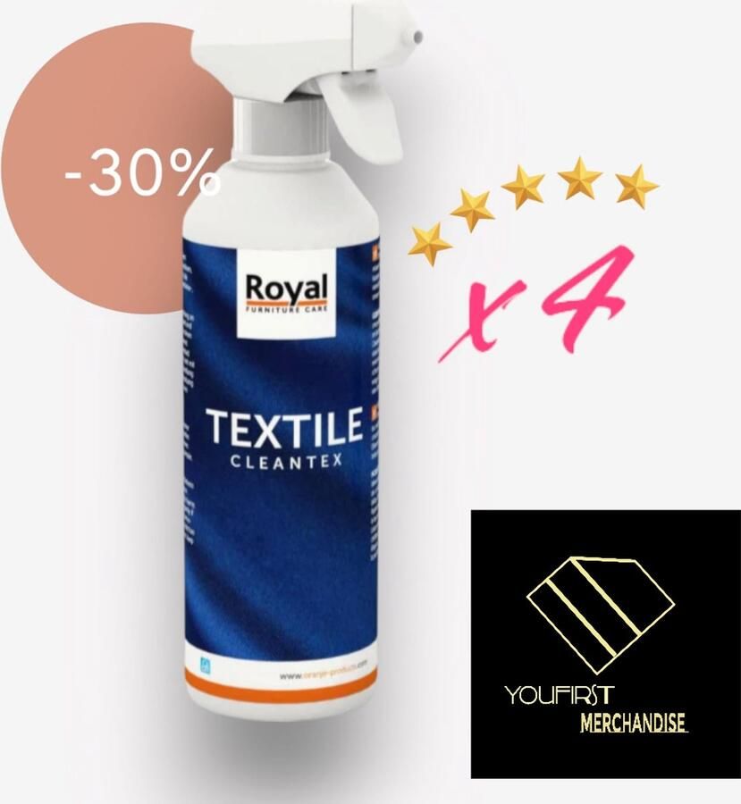 Textile Cleantex Royal Furniture Care Cleantex 500 ML Furniture Care Spray 30% Korting 4 Flessen 2000 ML Meubelreiniger - Foto 2