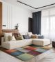 The carpet Monde Modern Design Woondeken Zachte Korte Stapel Opvallend Ruit Kleurrijk 80x150 cm - Thumbnail 1