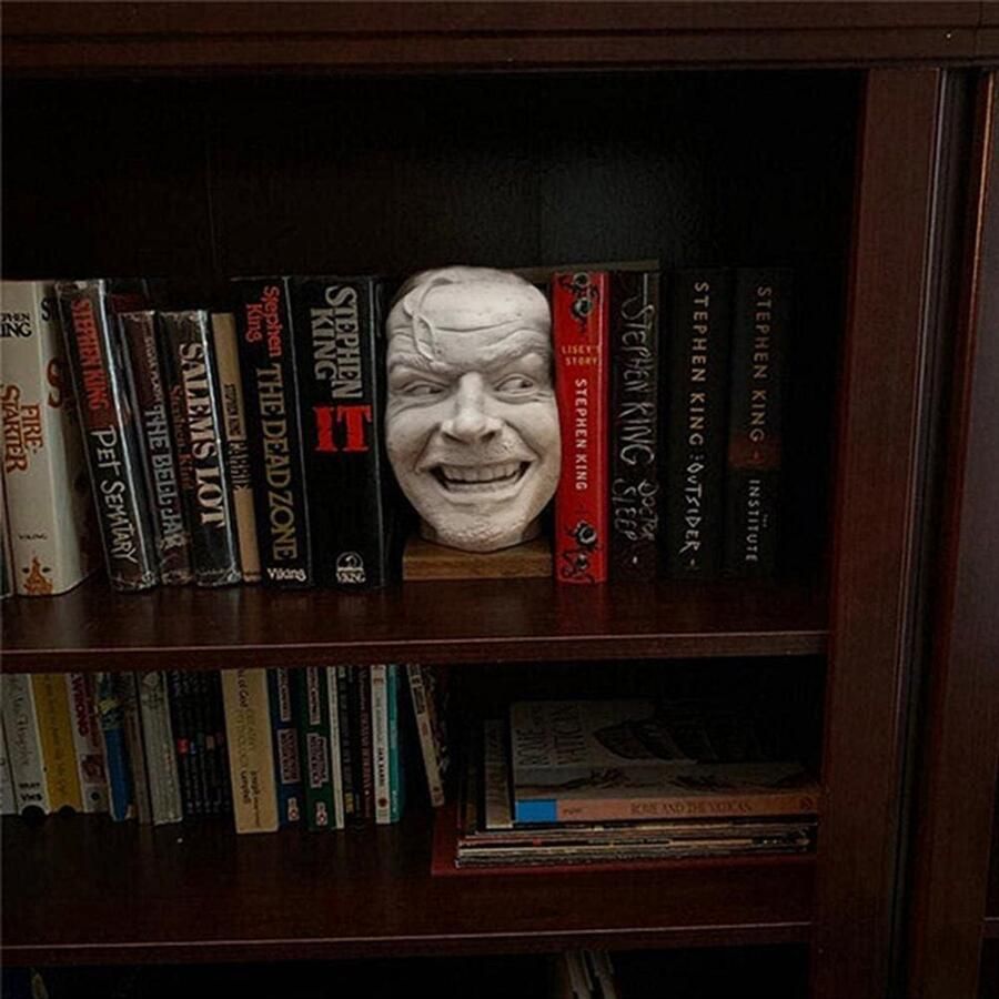 The Shining Boekensteun Hier is Johnny Sculptuur Hars Desktop Ornament voor Boekenkast Horror Decoratie