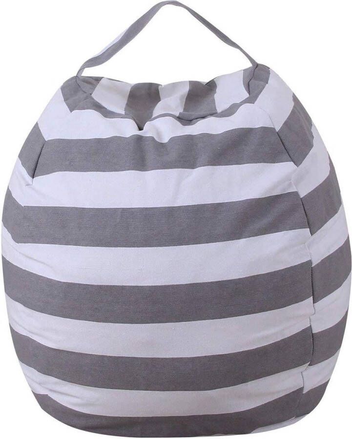 Thee opbergzak voor speelgoed gestreepte zitzak opbergtas