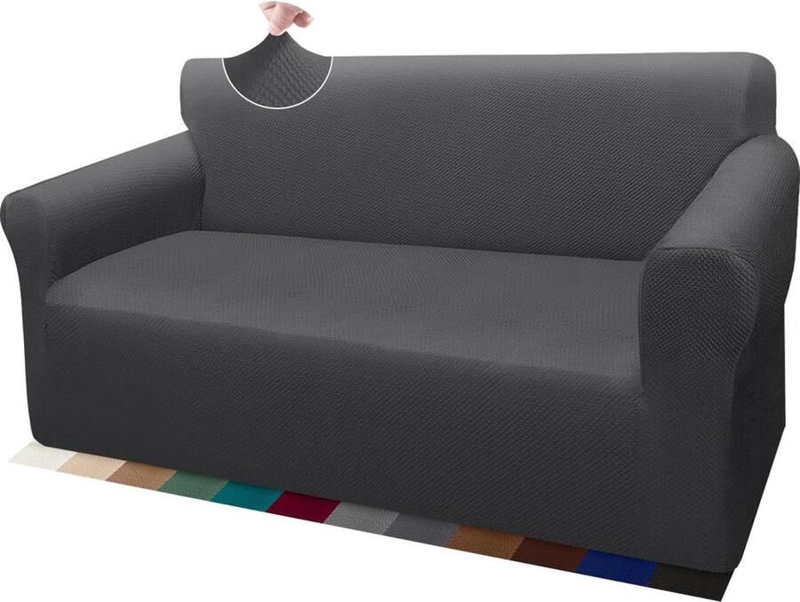 Thick Bankhoes Bankovertrek Stijlvol patroon 2-zits Grijs Jacquard