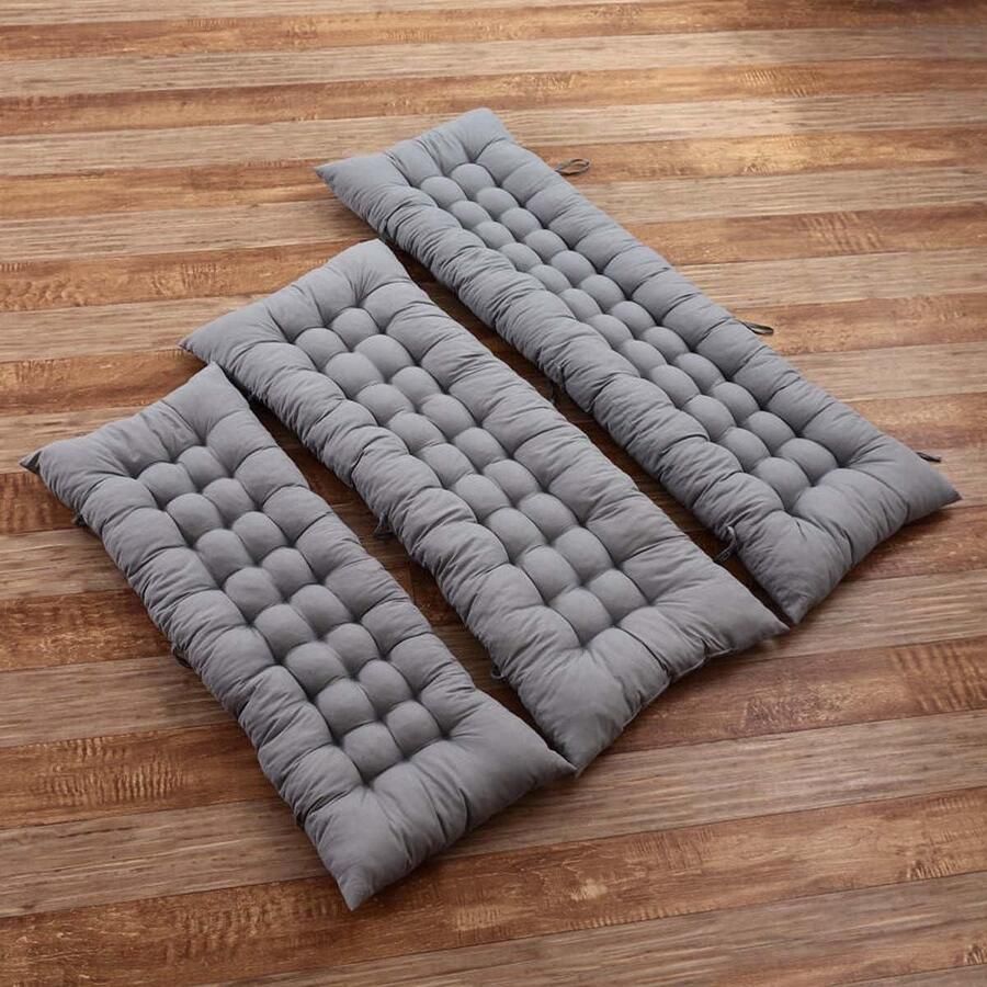 Thick Bench Cushion 2 3 Seater Cushion for Outdoor Indoor Garden Furniture Swing Soft Cushions Recliner Chair Chaise Bench Rectangle Seat Pad 160x50cm Grey