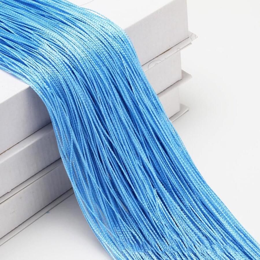 Thread Curtain Pack of 2 1m x 2 m Line Curtain Door Curtain Background Curtain Rope Curtain Window Decoration Room Divider Decoration Holiday Decoration Blue