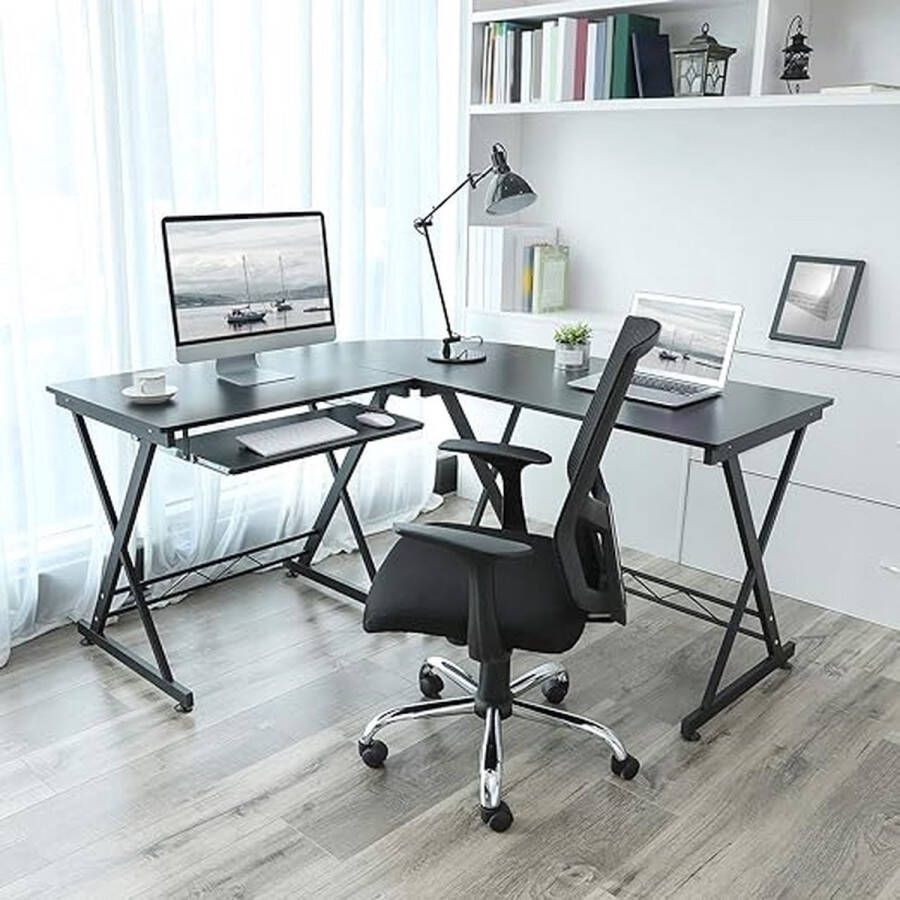 Thuis Laptop Notebook Computer Bureau Computer Desk Study Desk Laptop Table Workstation Dining Room Gaming Table Wooden Table 150 x 138 x 75 cm