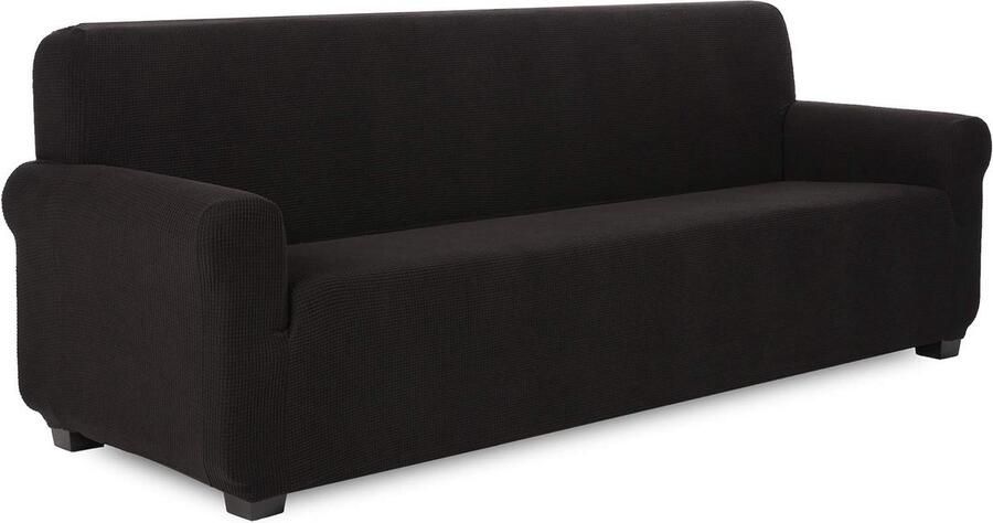 TIANSHU Bankhoes Rekbare Bankovertrek Stretch Bankhoezen Elastische Meubelbeschermer Jacquard Sofahoes (2-Zits Zwart)