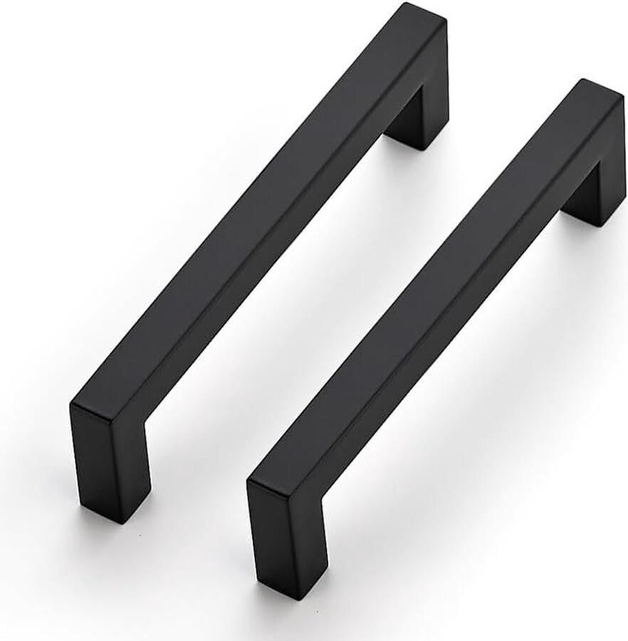 10 stuks kastgrepen 128 mm meubelgrepen zwart handgrepen voor keukenkasten kastgrepen vierkante handgrepen meubels roestvrij staal deurgrepen voor keukengrepen