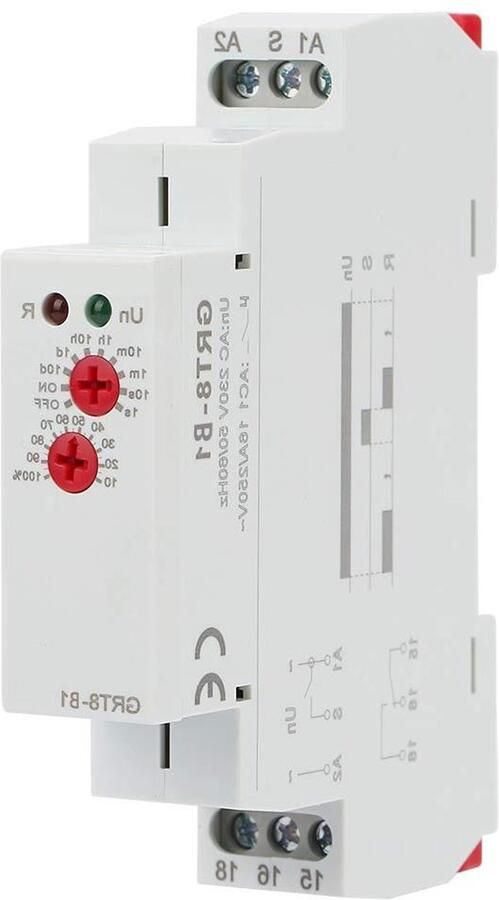Tijdrelais timerrelais GRT8-B1 Mini uitschakelvertragingsrelais type DIN-rail AC 220 V